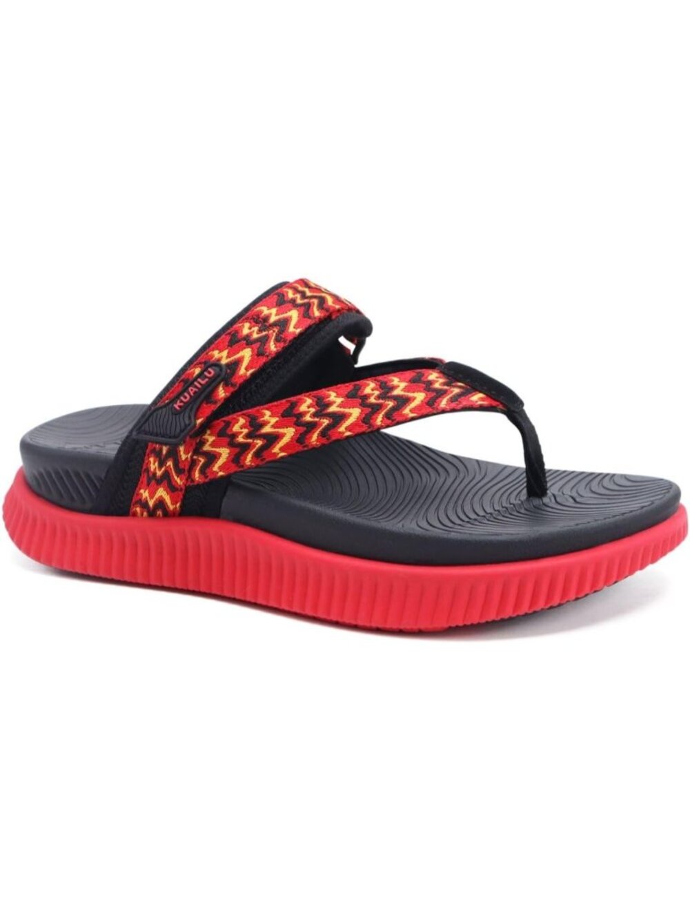 Women Red Arch Support Flip Flops Sandals Thick Athletic Cushion Adjustable